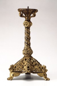 Drachenleuchter aus vergoldeter Bronze, Mitte 12. Jahrhundert