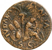 As des Vespasian mit Darstellung der Iudaea capta
