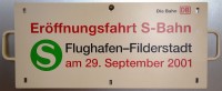 S-Bahn-Schild "Flughafen - Filderstadt"