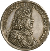 Medaille Herzog Wilhelm Ludwigs von Württemberg auf das 200. Jubiläum der Gründung der Universität Tübingen, 1677