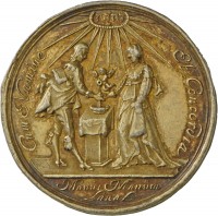 Medaille von Johann Blum auf die Ehe, um 1650