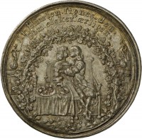 Medaille von Jeremias Hercules auf die Hochzeit Herzog Christian Albrechts von Schleswig-Holstein-Gottorf mit Friederike Amalia von Dänemark, 1668