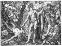 Melchior Meier: Apollo schindet Marsyas und das Urteil des Midas