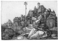 Albrecht Dürer: Der hl. Antonius vor der Stadt