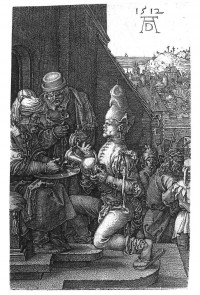 Albrecht Dürer: Kupferstich-Passion – Die Handwaschung des Pilatus