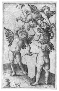 Albrecht Dürer: Drei Genien als Wappenhalter