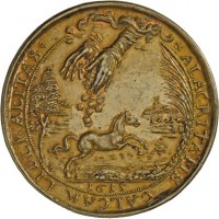 Satirische Medaille von Christian Maler auf die Finanzprobleme Herzog Friedrich Ulrichs von Braunschweig-Wolfenbüttel, 1615