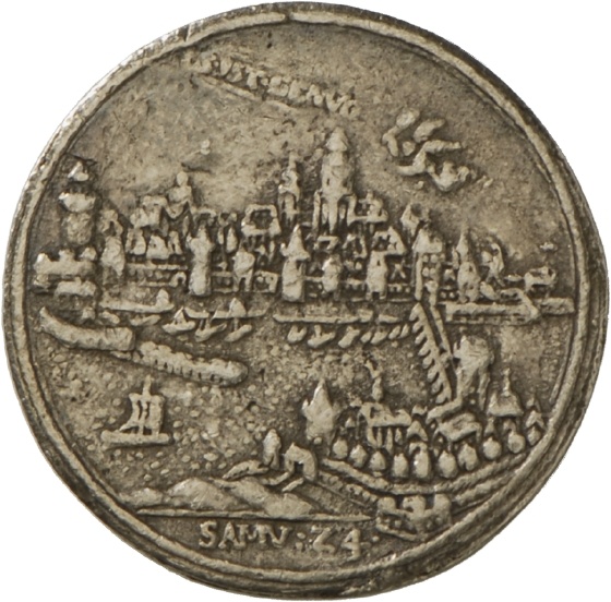Medaille der Reichsstadt Frankfurt auf das Ende der Pest, 1635 [Quelle: Landesmuseum Württemberg]