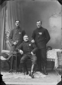 Die französischen Kriegsgefangenen Elie Vergnet, Pierre Beyssade und Germaine Labrouche