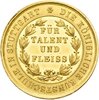 Goldene Preismedaille der Königlichen Kunstschule in Stuttgart